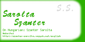 sarolta szanter business card